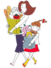 楽しいお買い物・女の子とママ