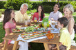 Parents Grandparents Children Family Healthy Eating Outside