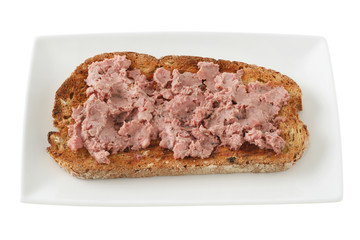 toast with liver pate
