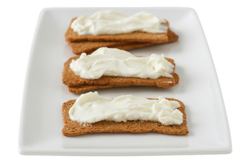 toasts with cream cheese