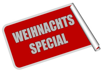Sticker rot eckig rore WEIHNACHTSSPECIAL