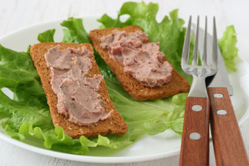 toasts with pate