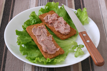 toasts with pate
