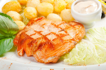 Salmon Steak with Vegetable