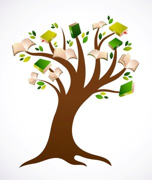 book tree vector ilustration