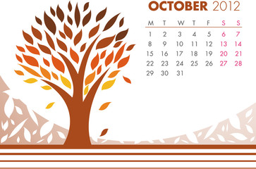 October Tree Calendar 2012