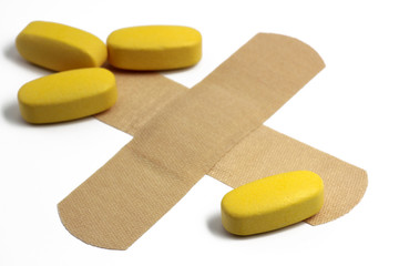 tabletten auf pflaster