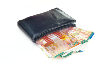 Old wallet with sheqel