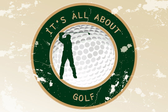 Vintage golf background - It's all about golf