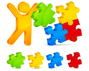 Color puzzles and person