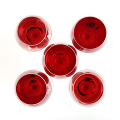 Fünf Gläser Rosé