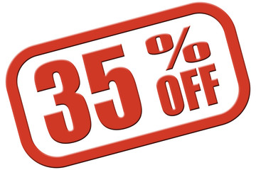 Stempel rot rel 35 PERCENT OFF