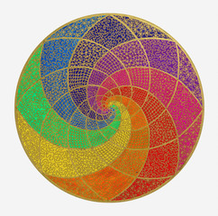2D symmetrical hand work painting