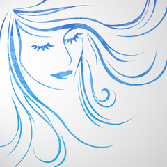 Wunderschöne Frauensilhouette