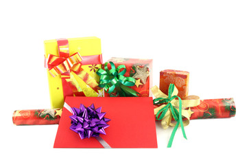 gift set on white background