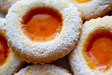 beautiful delicious sweet cookies with jam