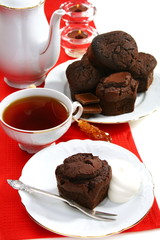 Chocolate muffins.