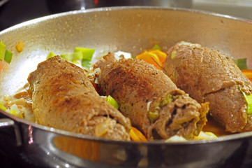 Rouladen in der Pfanne