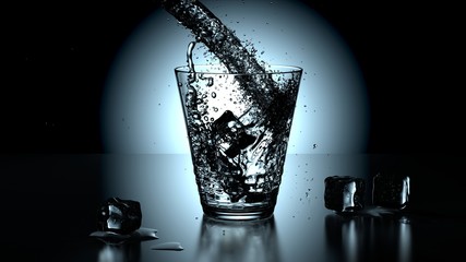 glass of pure water closeup