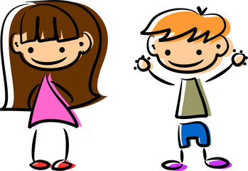 Симпатичные счастливые дети