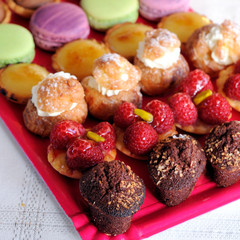 plateau de desserts, mignardises