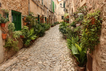 Fototapeta na wymiar Old Street w Valldemossa - Mallorca