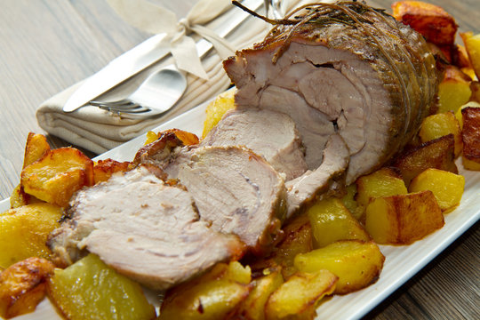 arrosto di vitello a fette con patate