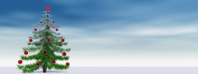 High resolution conceptual fir tree