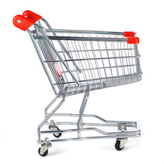 shopping cart isolated on white