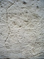 Sandstone wall, York, England.