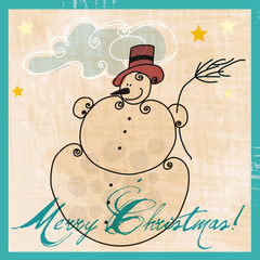 Cute snowman illustration