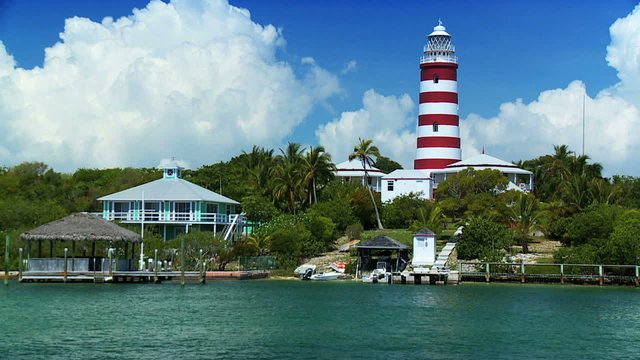 Lighthouse on Tropical Holiday Island