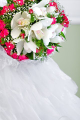 Fine bouquet of the bride on wedding