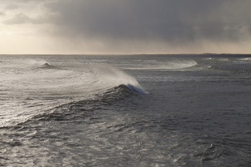 Stormy sea.
