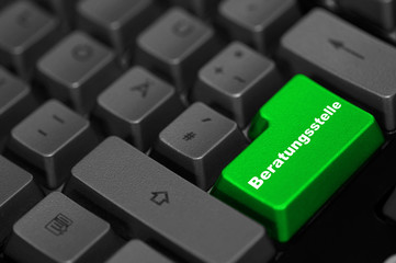Taste Beratungsstelle grün Tastatur 