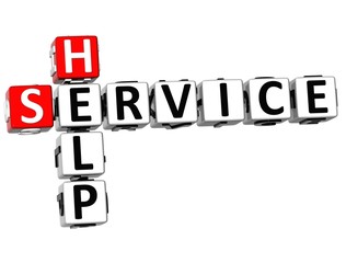 3D Help Service Crossword