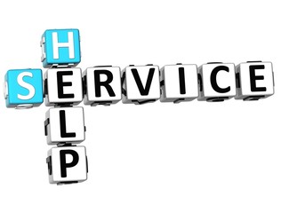3D Help Service Crossword