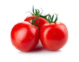 Tomatoes isolated on white