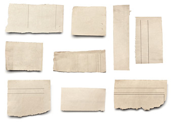 white news paper ripped message background