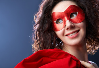 woman in carnival mask