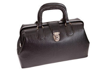 Vintage doctor's bag isolated on white