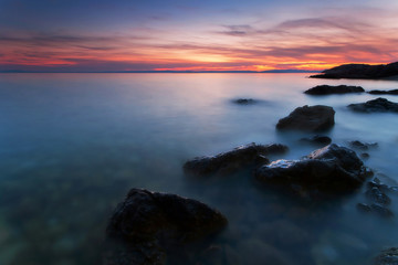 Sea after the sunset