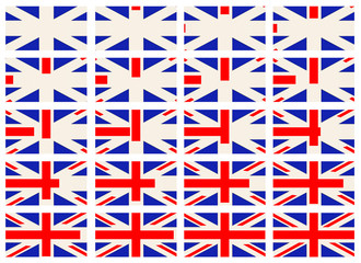 british flag - 20 frames from animation