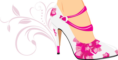 Elegant stylish female shoes