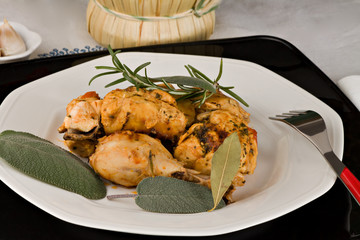 Pollo alla cacciatora - Chicken, stewed in tomato, wine & herb