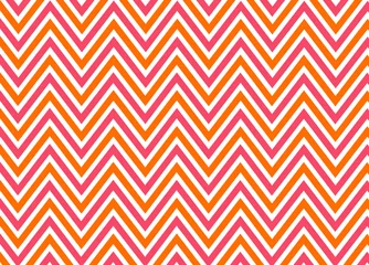 Papier Peint photo Zigzag Chevron lumineux rouge, orange et blanc, motif vectoriel.