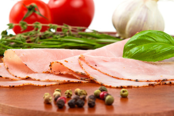 Putenwurst in Scheiben