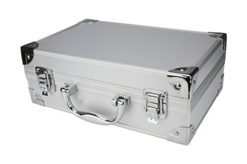 aluminum case for cosmetics, isolated