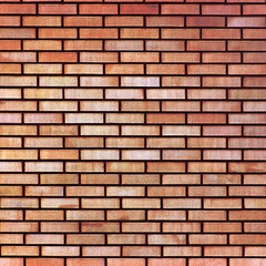 Red yellow beige tan fine brick wall texture background