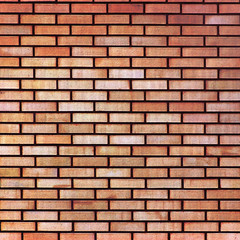 Fototapeta premium Red yellow beige tan fine brick wall texture background